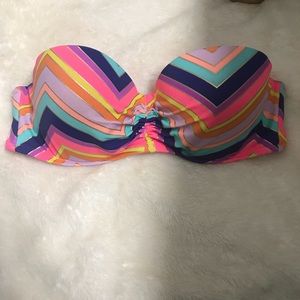Victoria’s Secret Bandeau Multi Color Bikini Top
